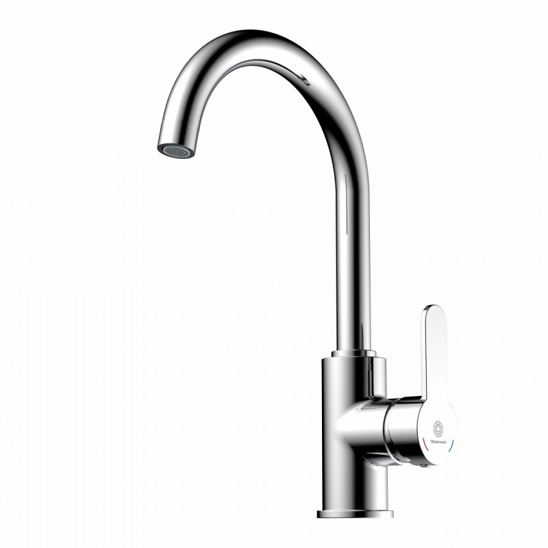 Felis Bar, Kitchen faucet with arched spout in chrome