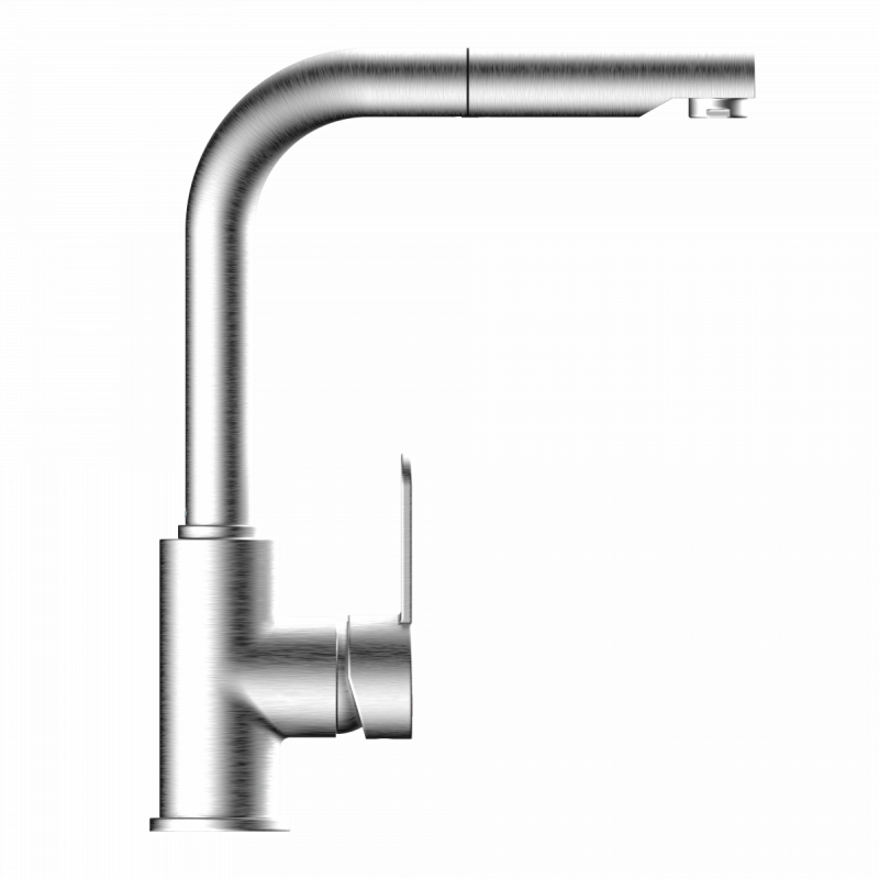 Felis Pull-Out Straight, Kitchen faucet with pull-out straight spout in brushed nickel